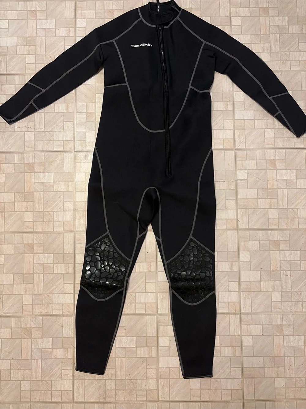 Seaskin Mens 3mm Full Body Diving Suit Front Zip Size M Size W~L